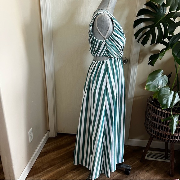 NWT Hunter Bell Kathleen Dress Emerald Stripe - Picture 7 of 13